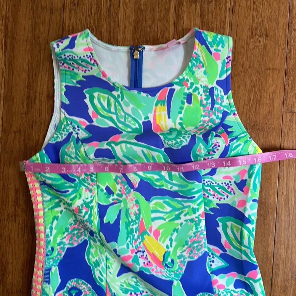 LILLY PULITZER MILA SHIFT DRESS WAKE UP CALL BECKON BLUE SIZE SMALL - Picture 4 of 8